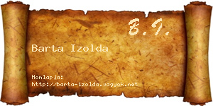 Barta Izolda névjegykártya